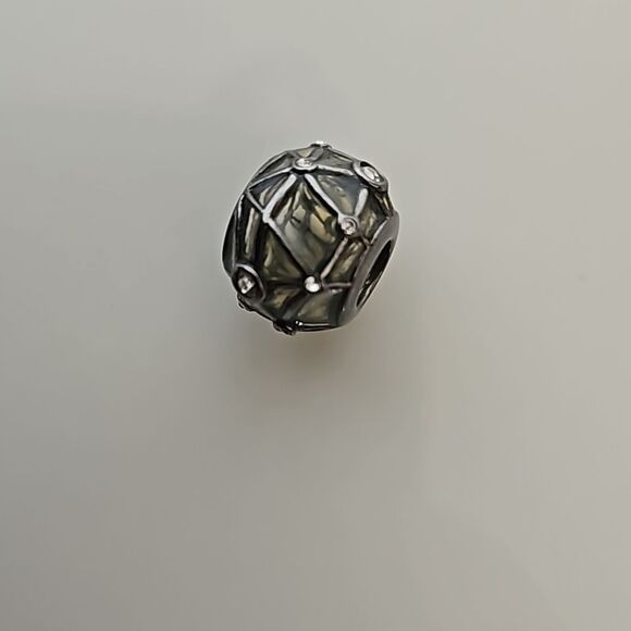 Chamilia Glass Charm With White Stone 925 Stamped - Picture 5 of 16